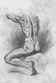 Michael Hensley Drawings, Male Form 44